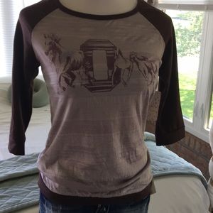 Free People Horse Graphic Baseball Tee New W Tag’s